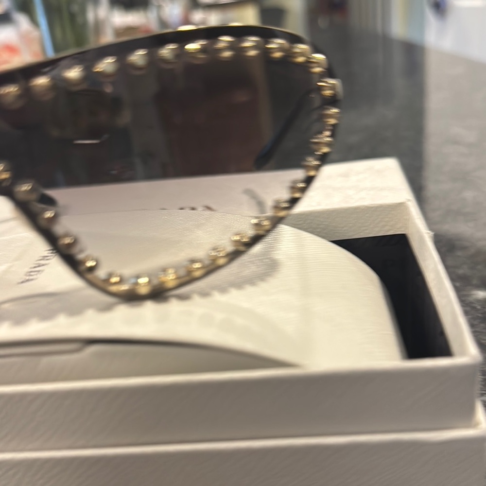 Rare Prada Studded Brown Sunglasses - Picture 6 of 9